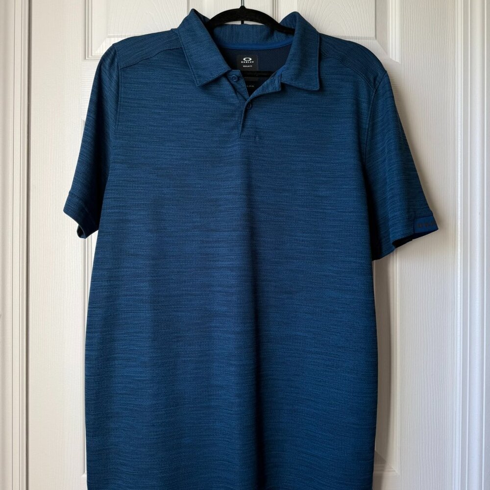 OAKLEY Aero Ellipse 2.0 Performance Golf Polo Poseidon Blue Size XL
